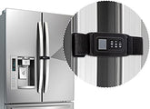 Veronica child safety fridge lock dial close-up for simple setup and family protection