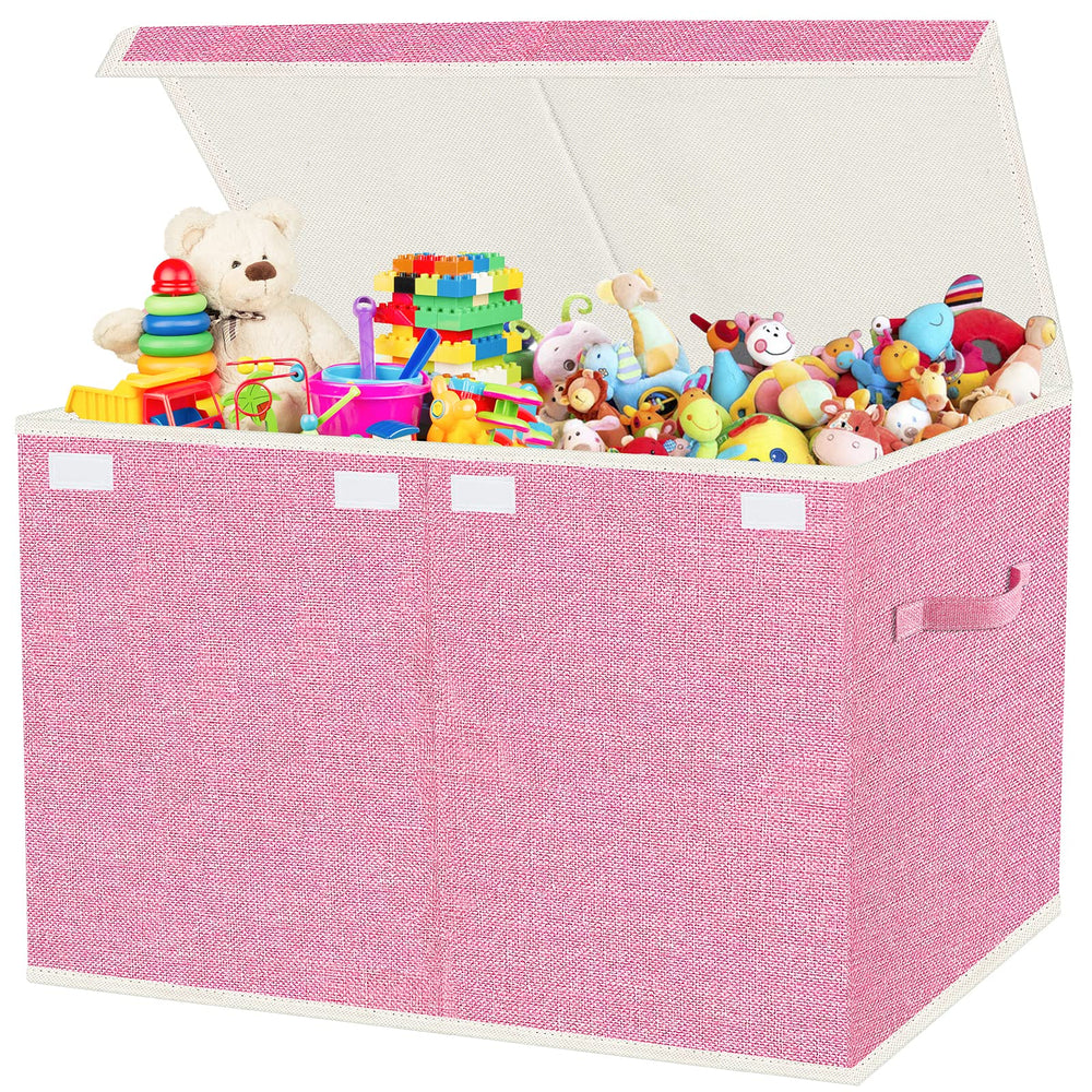 VERONLY large collapsible toy storage box with lid shows 82L capacity for toys and clutter-free space.