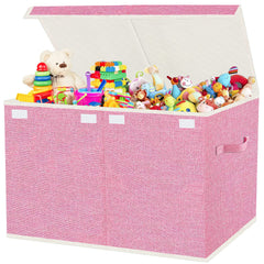 VERONLY large collapsible toy storage box with lid shows 82L capacity for toys and clutter-free space.