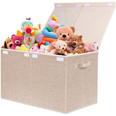 VERONLY large toy box chest with lid on keeps toys organized and tidy.