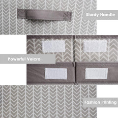 VERONLY Toy Box Chest gray tree-branch pattern lid-closed keeps contents protected and organized.