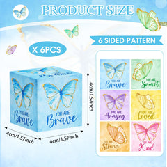 Vertintong butterfly nursery blocks side view highlighting pattern details for nursery storytelling.