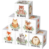 Vertintong woodland blocks bear display for nursery decor and cozy shelf setup