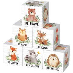 Vertintong woodland blocks bear display for nursery decor and cozy shelf setup