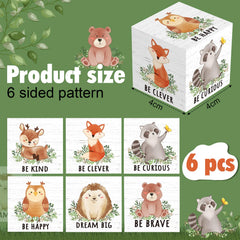 Vertintong woodland blocks raccoon shown as a charming table centerpiece