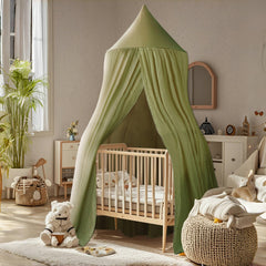 Vhaso cotton kids bed canopy soft texture closeup highlights breathable fabric and comfort.