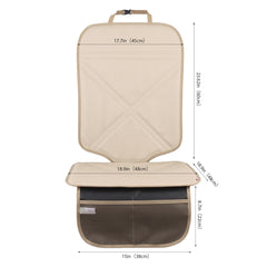 Viaviat padded kick mat, beige seat cushion for added comfort.