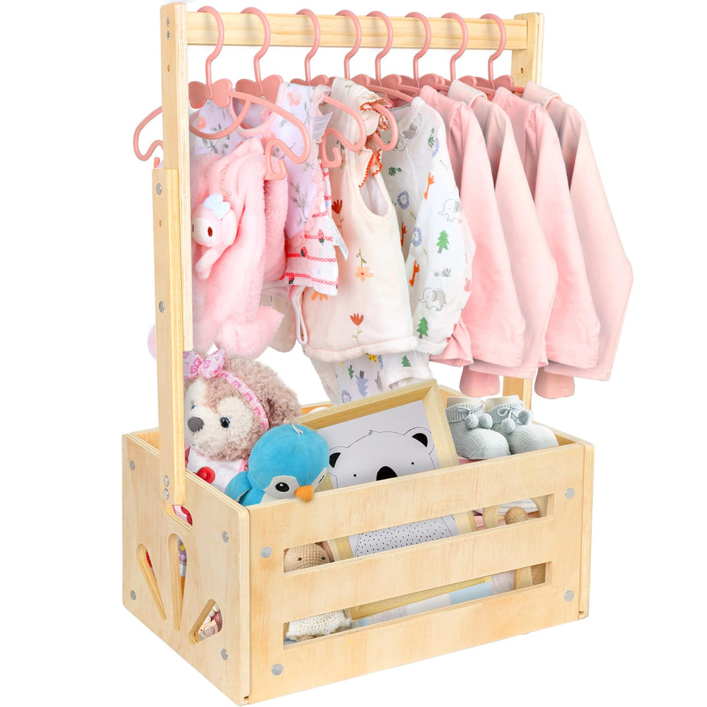 Vibaruta wooden baby shower crate smooth-edges for safe nursery organization
