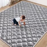 Vibe Bear baby play mat 65x50 foam close-up highlighting thick cushioning for comfort.