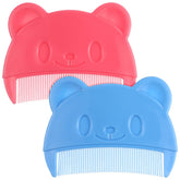 VICASKY bear-shaped blue baby comb for gentle cradle cap care.