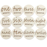 Vichona wooden monthly milestone cards photo prop for timeless newborn shoots