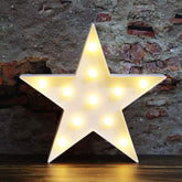 Vicila LED marquee star night light mounted on wall with cozy nursery glow.