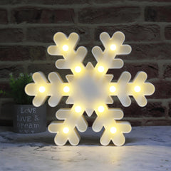 Vicila Snowflake marquee sign table lamp with battery operation for portable night light