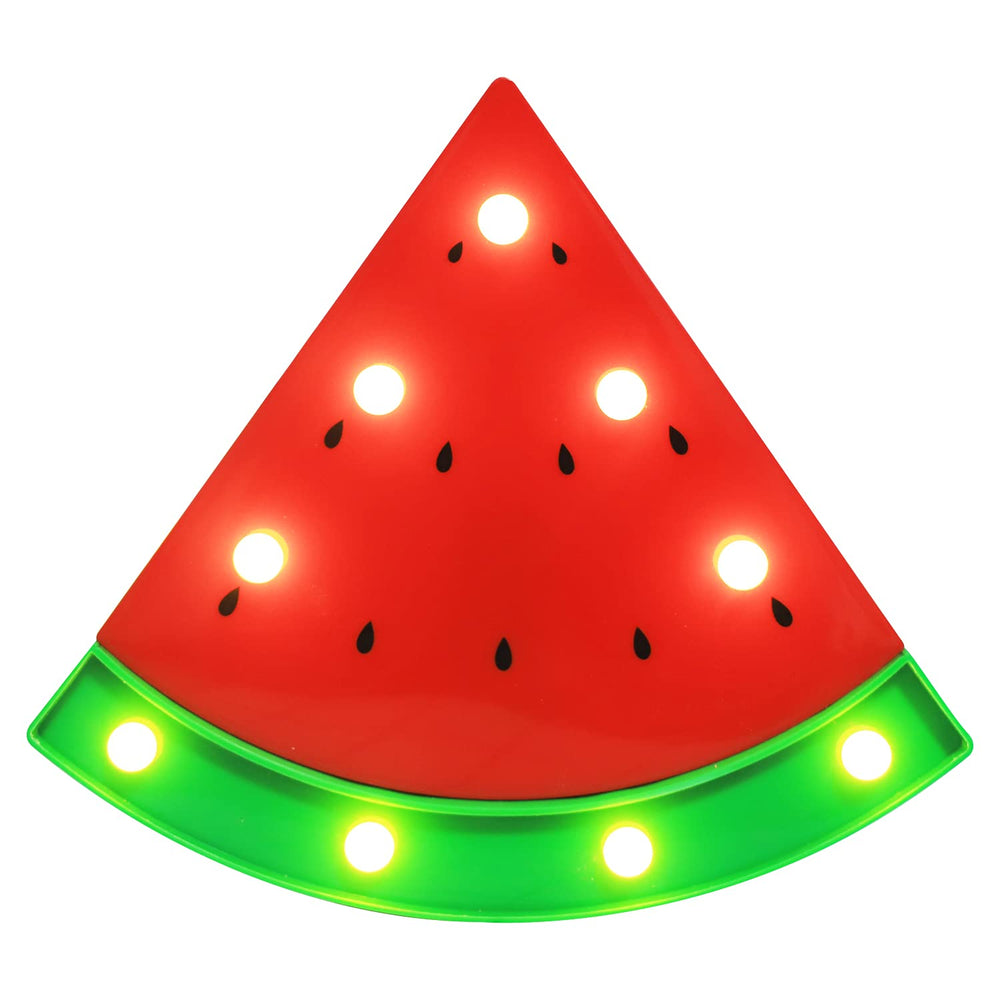 Vicila watermelon-marquee-on-wall delivers warm nursery glow for kids' room.