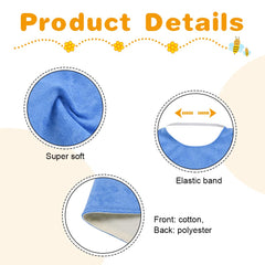 Vicloon baby bibs Velcro neck for secure, adjustable fit.