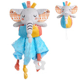 Vicloon elephant security blanket in blue calms babies for nap time and travel.