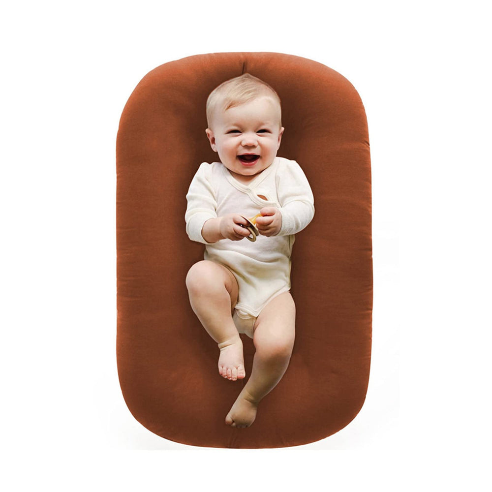 Vicorise baby lounger cover in soft cotton for gentle newborn comfort.