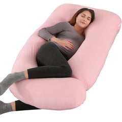 Victostar pregnancy pillow shows back support for a comfortable sleep
