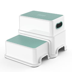 Victostar toddler step stool top view shows compact 3-in-1 design ideal for space-saving storage.