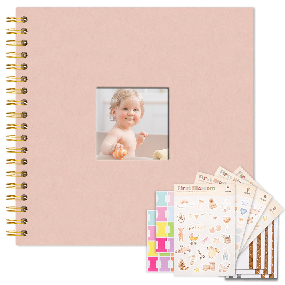 Vienrose Kids Scrapbook Album cover window showcases personalized keepsake potential for precious memories.