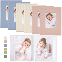 Vienrose Morandi album front cover window for personalized memory keepsake