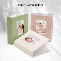 Vienrose Morandi fabric cover album 52-photo-per-book display highlights generous photo capacity.