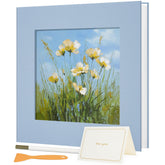 Vienrose photo album blue cover — durable fabric for cherished family memories.