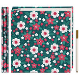 Vienrose photo album with linen cover and floral pattern for keepsakes and weddings