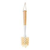 Vigar Zeroline long bamboo dish brush full view for easy kitchen scrubbing.