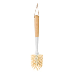 Vigar Zeroline long bamboo dish brush full view for easy kitchen scrubbing.