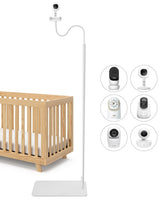 VIKOBESS baby monitor floor stand assembled for a secure camera setup in the nursery.