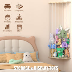 Viktorpai sturdy pine wood frame offers durable, safe, eco-friendly toy storage