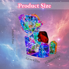 viohead Prismatic Bear LED Night Light holographic rainbow effect enhances decor