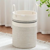 VIPOSCO tall laundry basket stripe white showcases spacious 72L capacity for family loads