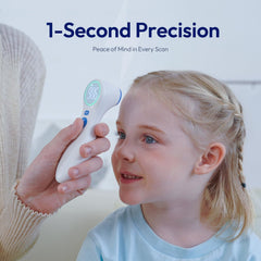 Viproud No-Touch Thermometer uses targeting beam for accurate 1.5-inch distance measurements.