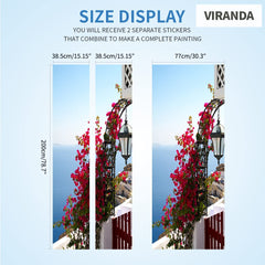 VIRANDA 3D door mural close-up highlights lifelike depth and texture for realism.