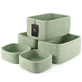 VIRETH HAUS small basket close-up highlighting soft texture and crease-resistant design for tidy spaces