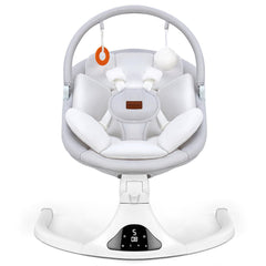 Viriwebaby baby swing in gray with remote control for easy adjustments