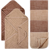VitalCozy baby hooded towel brown close-up showing warm bath wrap.
