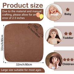VitalCozy baby hooded towel coffee close-up highlighting plush absorbency.