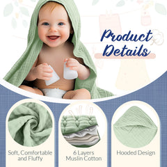 VitalCozy baby towels multi-color packaging showcases practical gift-ready set for new parents.