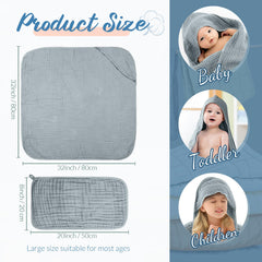 VitalCozy baby washcloths blue 8x20 inches ideal for gentle cleansing.