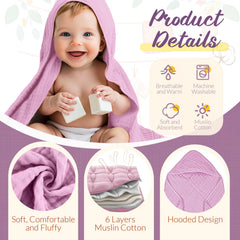 VitalCozy baby bath-time scene showing soft muslin fabrics and cozy towel