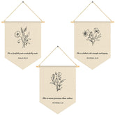 VitalCozy Bible verse canvas flag in nursery adds warm, faith-filled decor for cozy mornings.