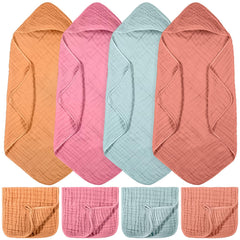 VitalCozy hooded baby towel closeup shows plush softness and strong absorbency after bath.