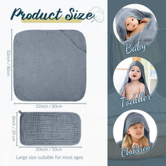 VitalCozy hooded baby towel in beige provides cozy wrap after bath time