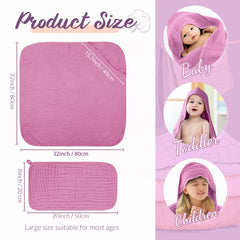 VitalCozy hooded baby towel purple offers plush absorbency for quick drying and snug cuddle.