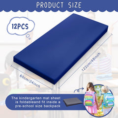 VitalCozy nap mat sheets spread over a mat showing quick-attach elastic corners