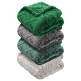 VitalCozy soft fleece baby blanket green set with plush texture for cozy snuggles.