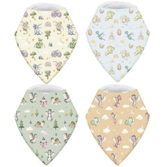 VitalCozy watercolor dragon bib front view for drool protection